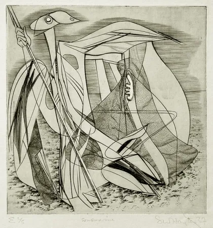 Radierung Hayter - Sousmarine