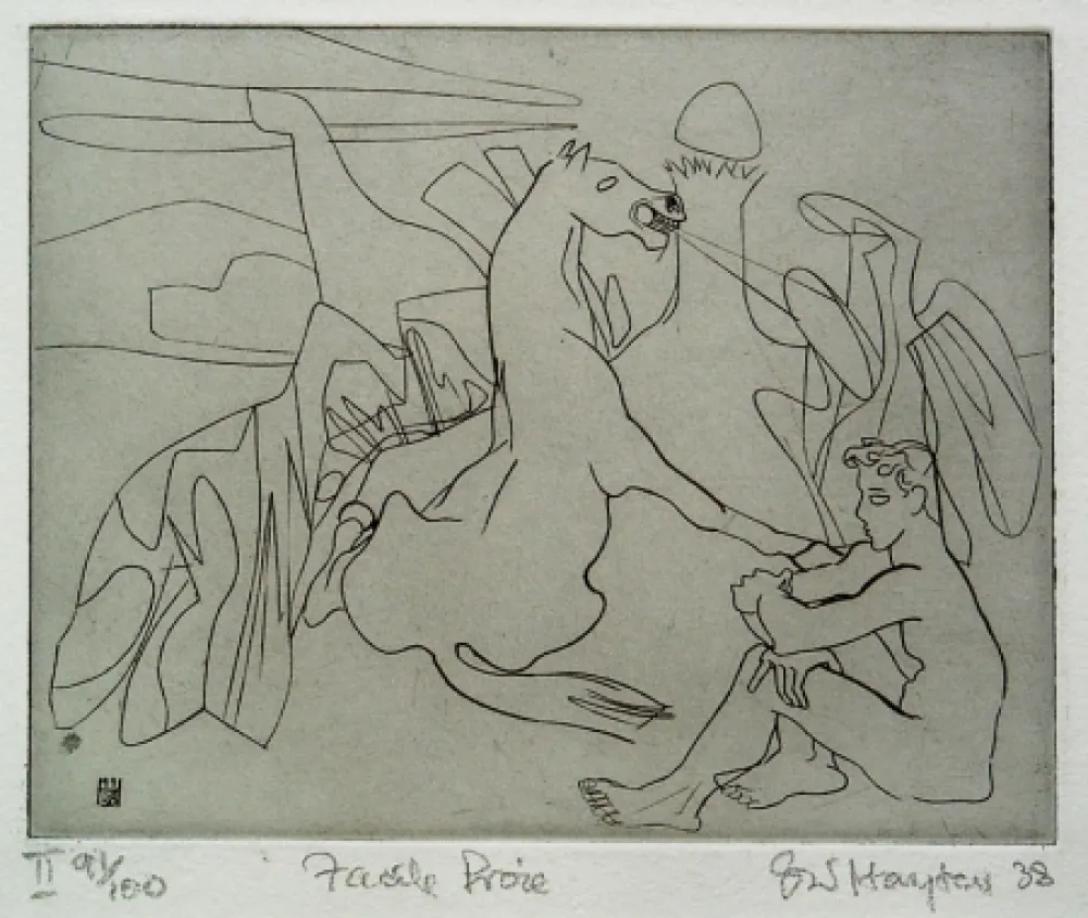 Radierung Hayter - Untitled (Facile Proie)