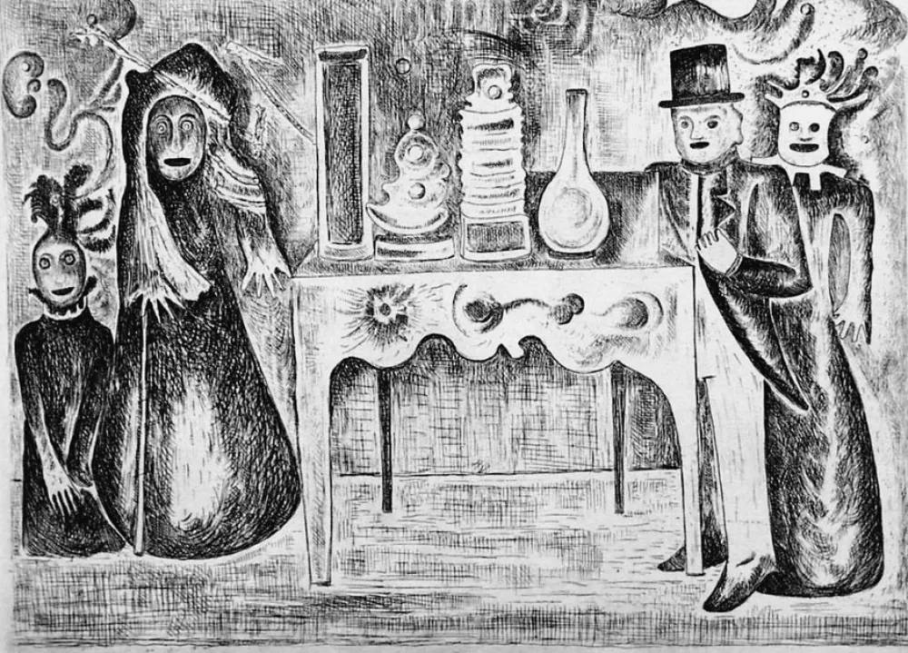 Radierung Haz - Gli antiquari