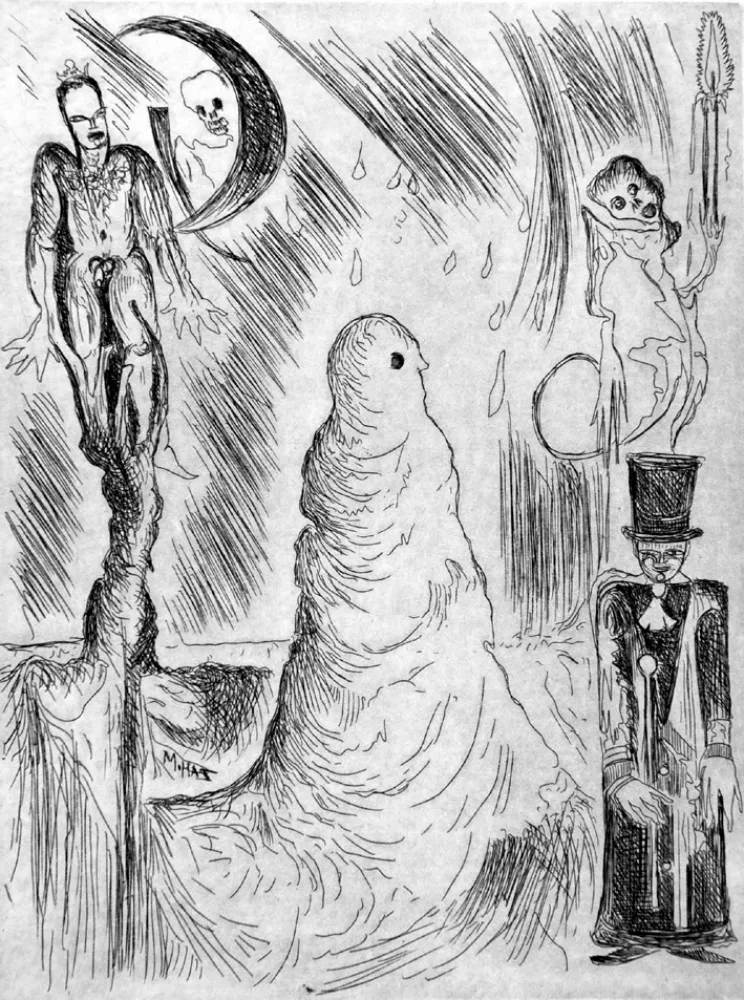 Radierung Haz - Il fantoccio di neve