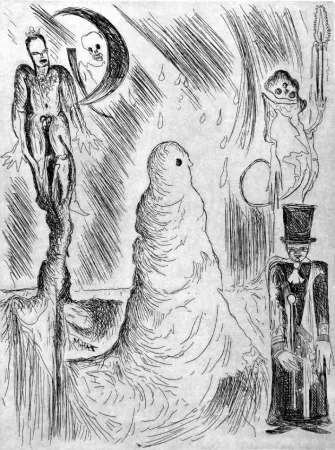 Radierung Haz - Il fantoccio di neve