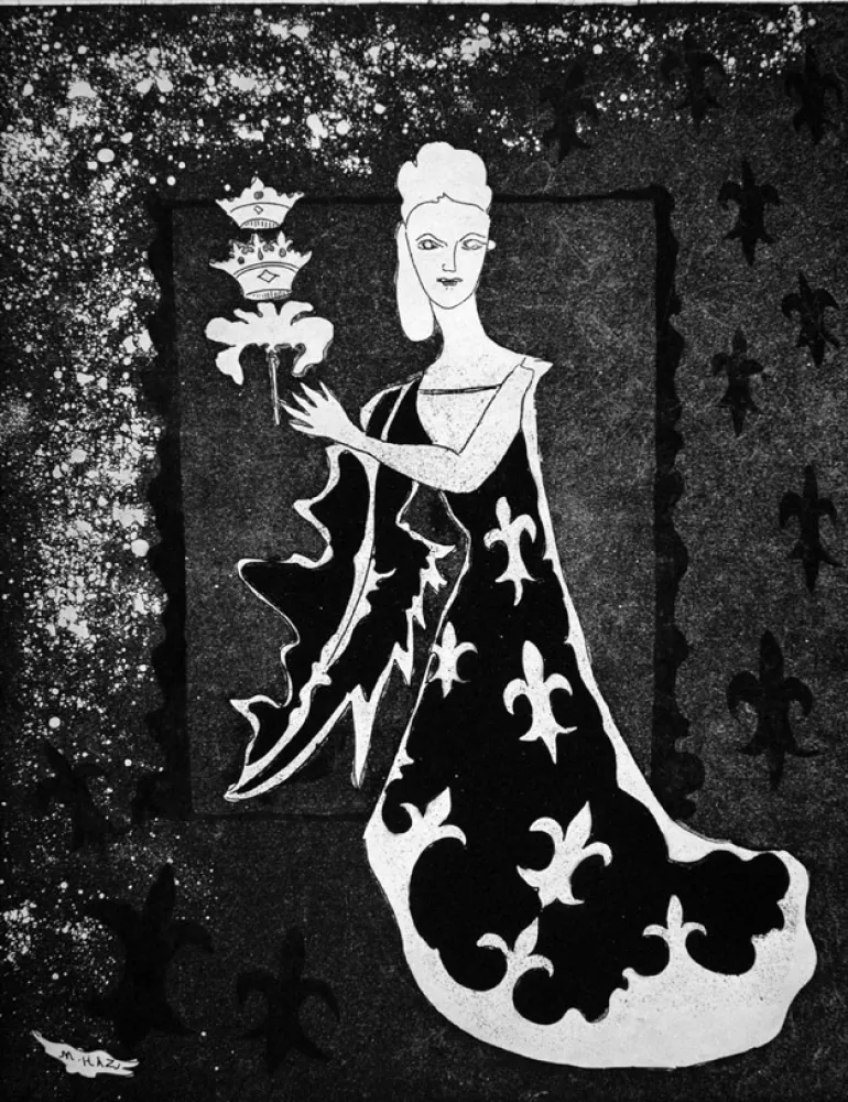 Radierung Haz - La duchessa di Guermantes