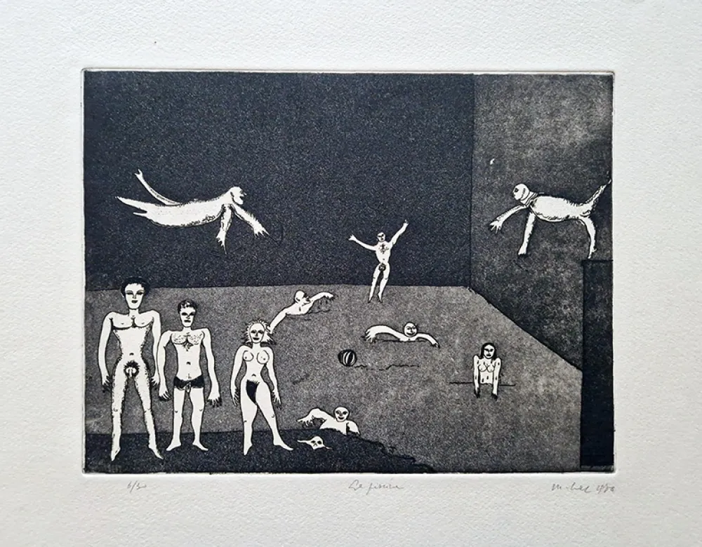 Radierung Haz - La piscina