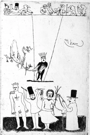 Radierung Haz - L'altalena