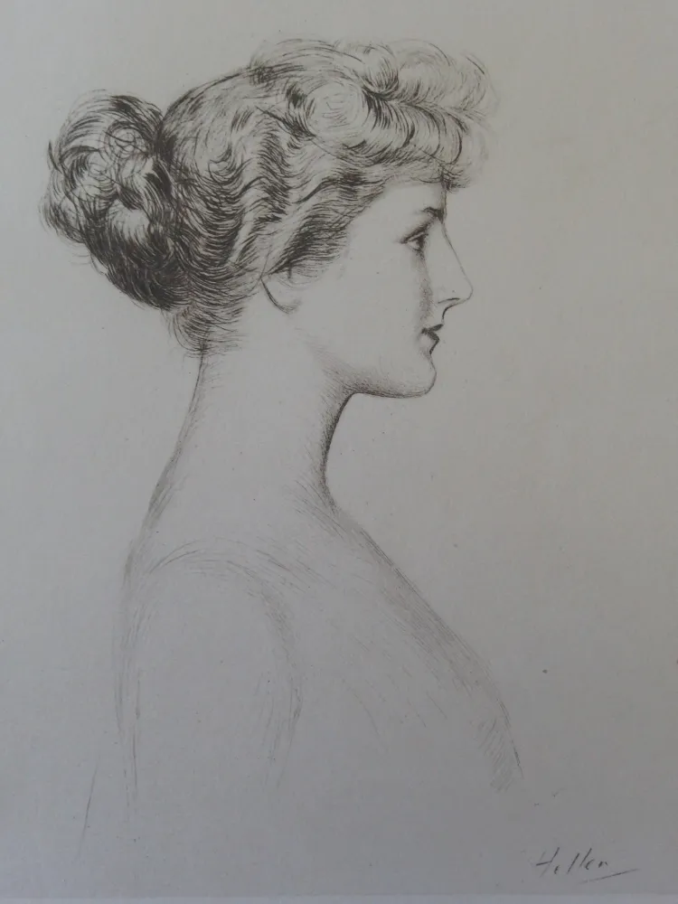 Stich Helleu - Femme de profil