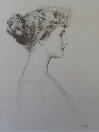 Stich Helleu - Femme de profil