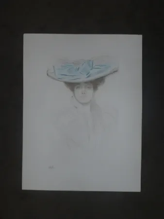 Kaltnadelradierung Helleu - Le noeud bleu