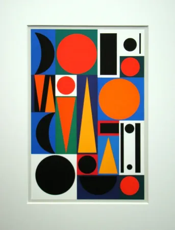 Siebdruck Herbin - Composition sur le mot Ri, 1950