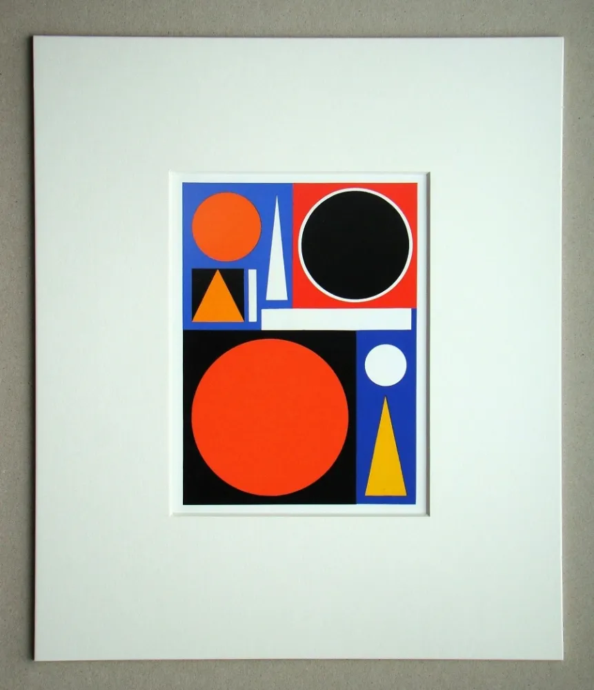 Siebdruck Herbin - Composition sur le mot Veine, 1953
