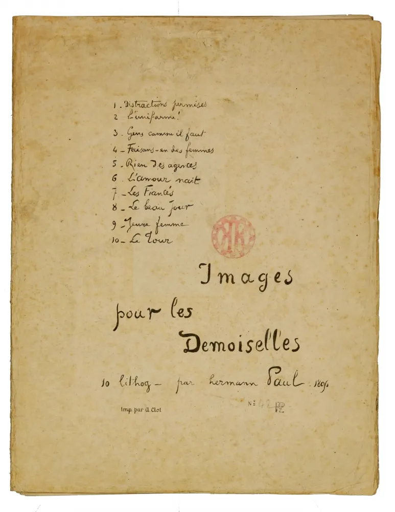 Lithographie Hermann-Paul - Images pour les Demoiselles (covert)