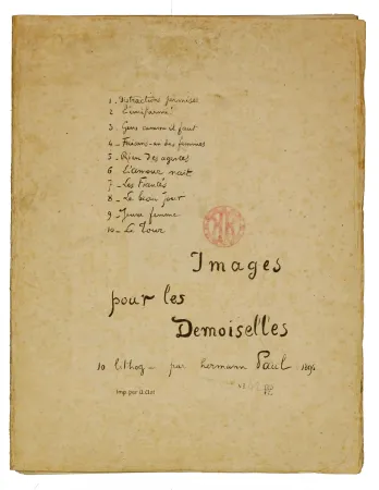 Lithographie Hermann-Paul - Images pour les Demoiselles (covert)