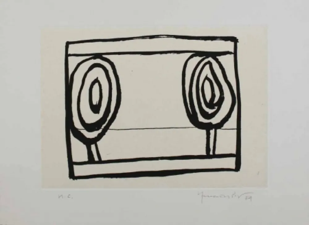 Aquatinta Hernandez Pijuan - Arbres 1