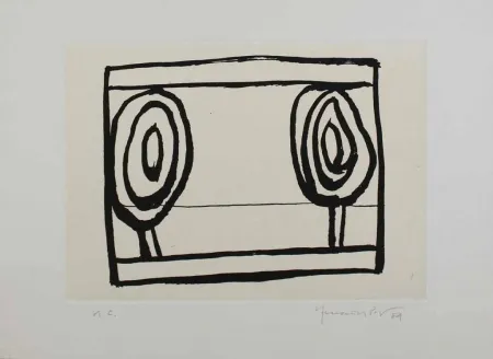 Aquatinta Hernandez Pijuan - Arbres 1