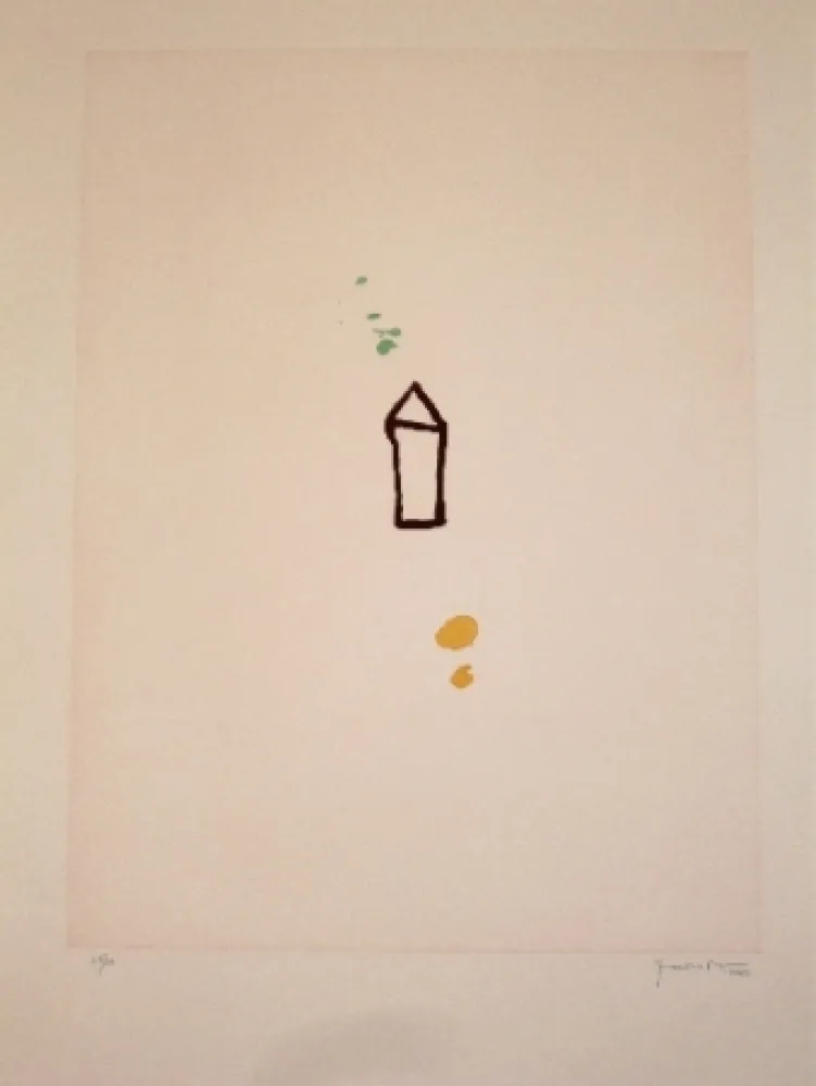 Aquatinta Hernandez Pijuan - Casa amb jardí 1