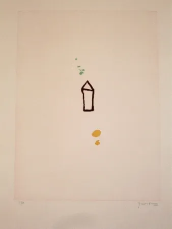 Aquatinta Hernandez Pijuan - Casa amb jardí 1