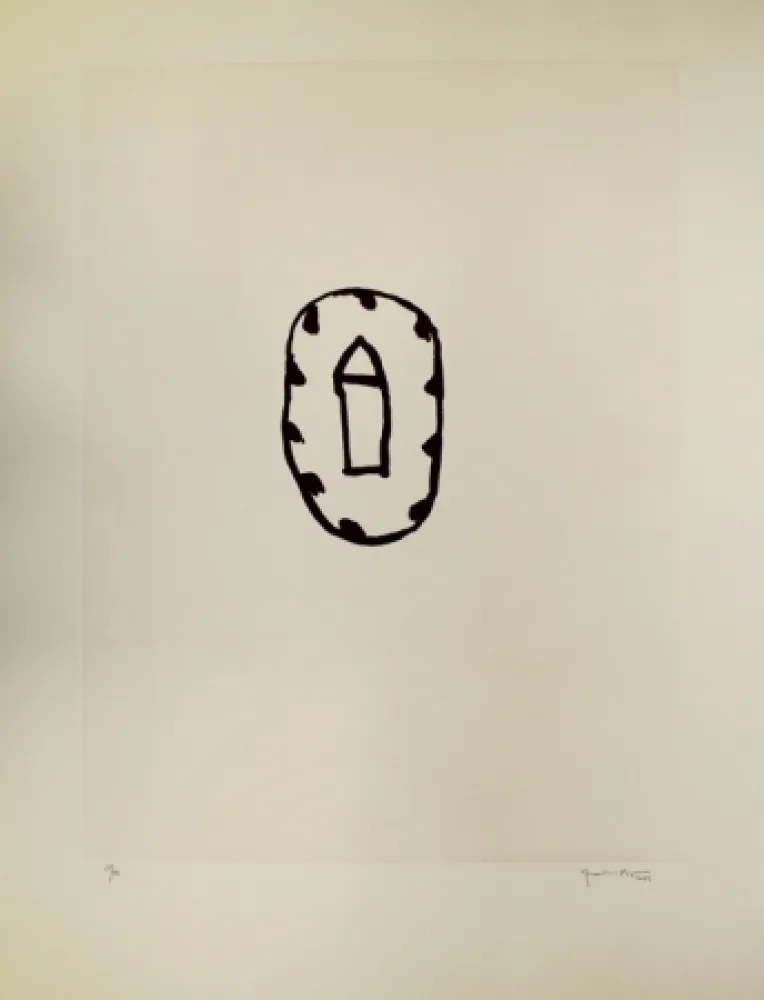 Aquatinta Hernandez Pijuan - Casa amb jardí 3