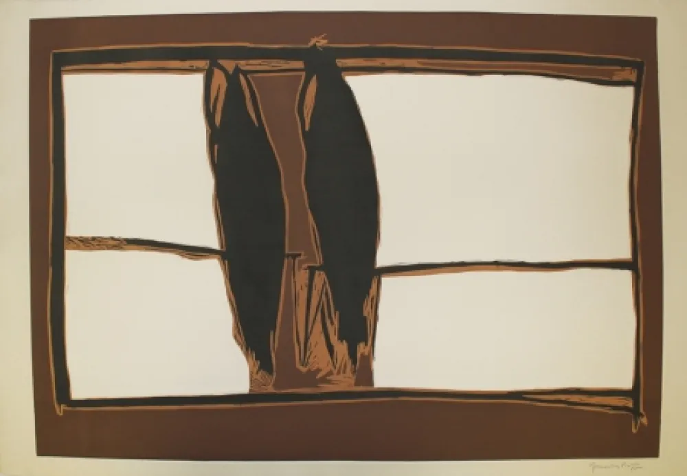 Linolschnitt Hernandez Pijuan - Des de la finestra I (From the Window I)