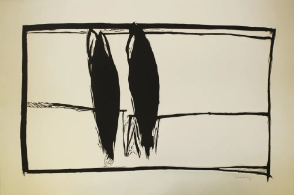 Linolschnitt Hernandez Pijuan - Des de la finestra II (From the Window II)