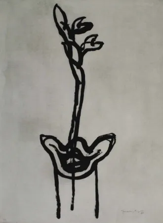 Aquatinta Hernandez Pijuan - Flor 2