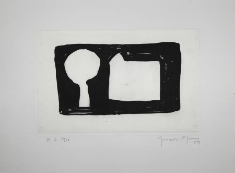 Aquatinta Hernandez Pijuan - La morera i la casa