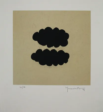 Aquatinta Hernandez Pijuan - Núvols III