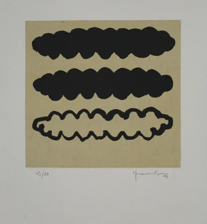 Aquatinta Hernandez Pijuan - Núvols IV