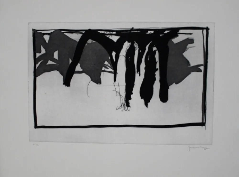 Radierung Und Aquatinta Hernandez Pijuan - Paisatge amb xiprers I