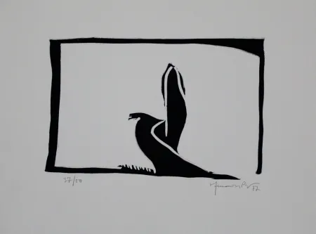 Linolschnitt Hernandez Pijuan - Paisatge III / Landscape III