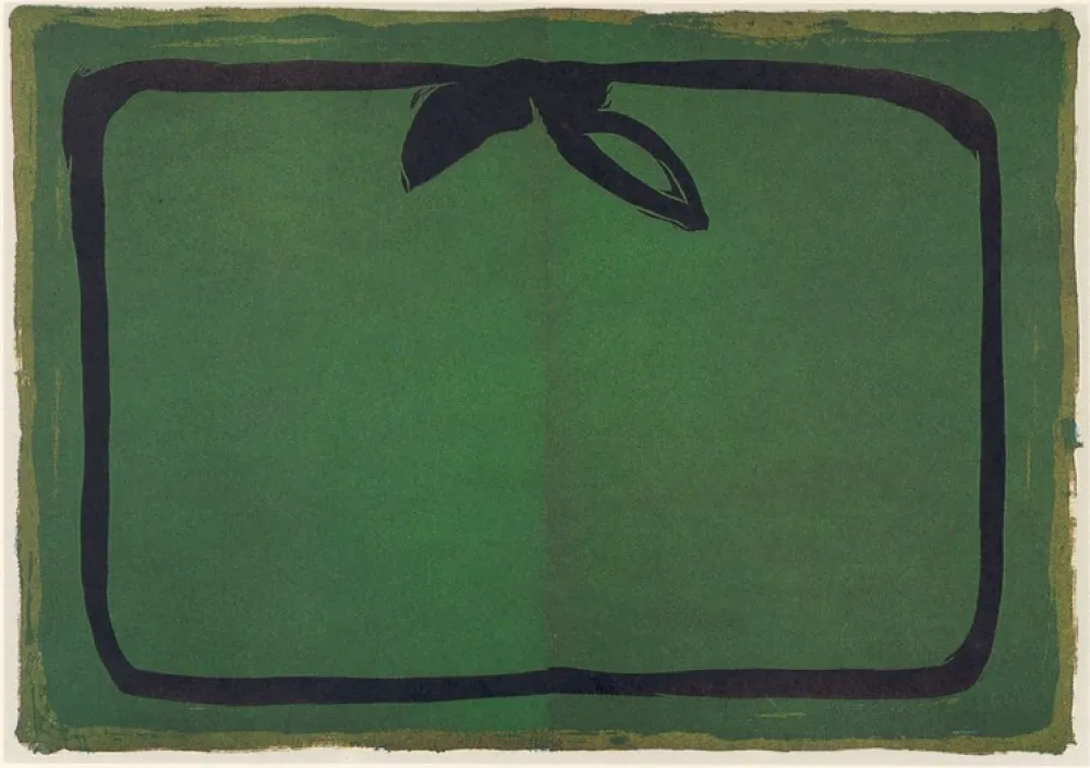 Linolschnitt Hernandez Pijuan - Verd i orla Negra