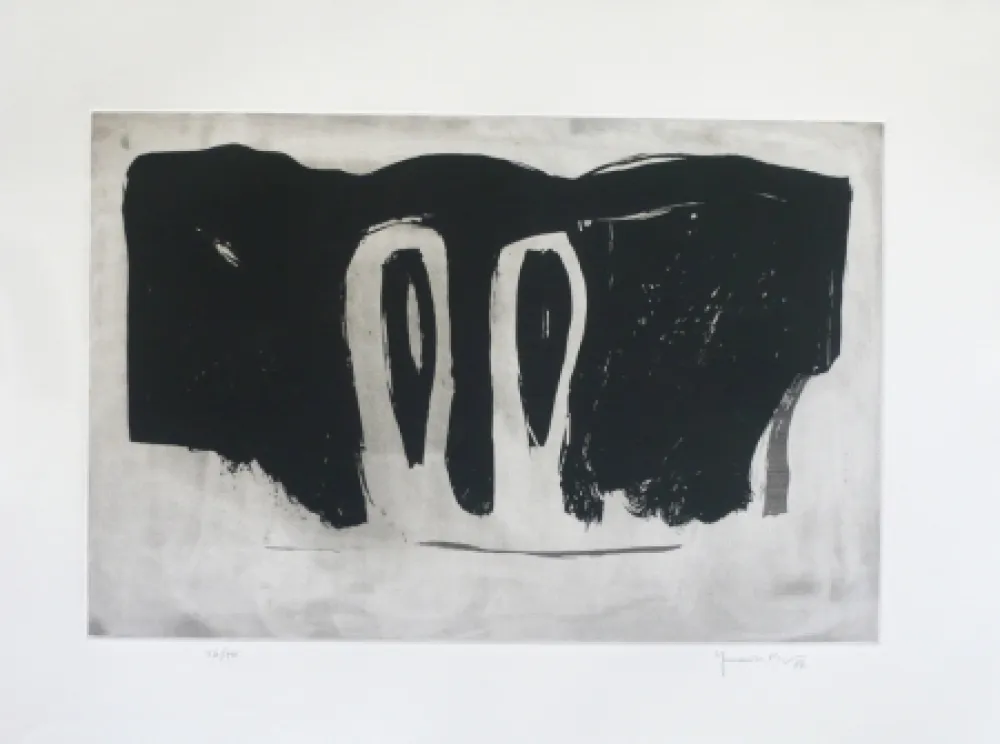 Aquatinta Hernandez Pijuan - Xiprers en el paisatge