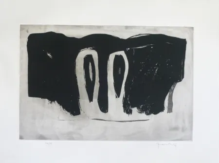 Aquatinta Hernandez Pijuan - Xiprers en el paisatge