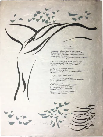 Stich Herold - Gilbert Lély : LA COSTE. Affiche-Poème originale (1968).