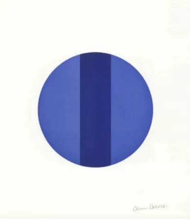 Intaglio Herrera - Untitled (Vertical Blue Band)