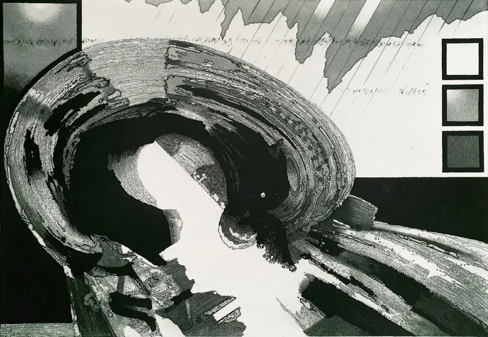 Radierung Und Aquatinta Heuer - Porträt (Portrait)