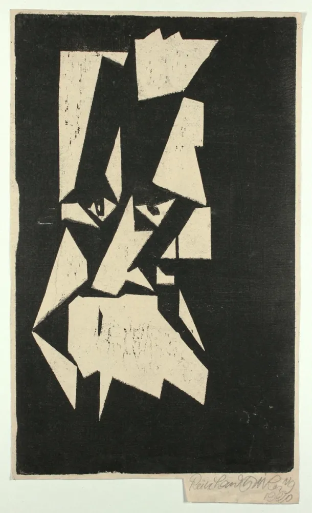 Holzschnitt Hilker -  Kopf (Head)