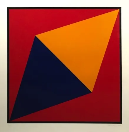 Siebdruck Hinman - Orange Triangle