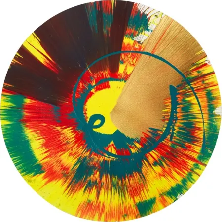 Keine Technische Hirst - Beautiful Big Whopper Hooters Bang Bang Whoop Whoop Lights on Green Go Go Go Ye Ha Ye Ha Spin Painting 