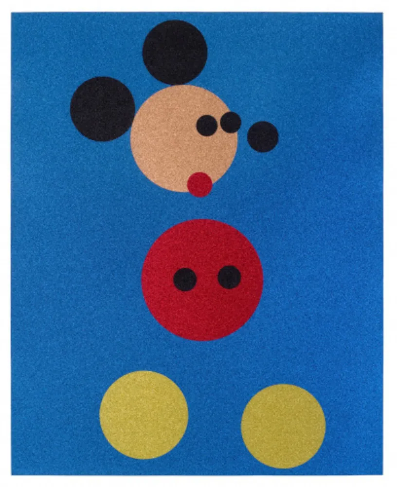 Siebdruck Hirst - Large Mickey - Blue Glitter