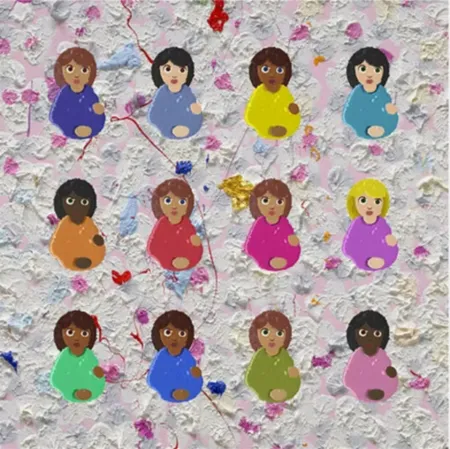 Multiple Hirst - Signed Great Expectations Print (Reverence Painting Background)