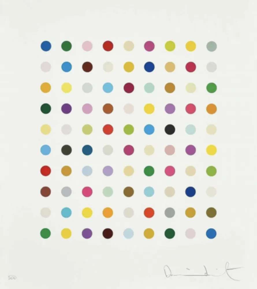 Siebdruck Hirst - Untitled - spot print B