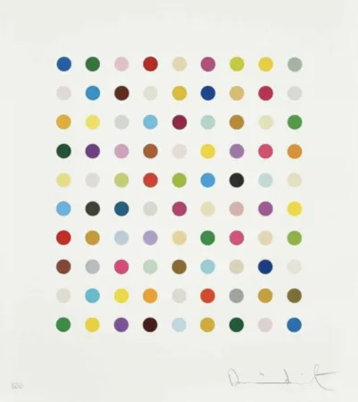Siebdruck Hirst - Untitled - spot print B