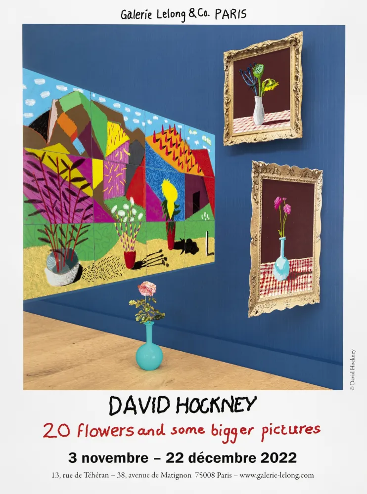 Offset Hockney - « David Hockney : 20 fleurs et quelques tableaux plus grands »