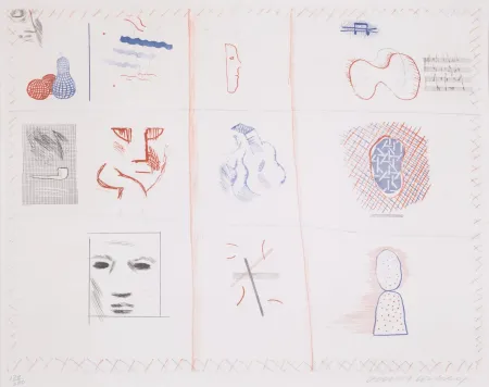 Radierung Und Aquatinta Hockney - Franco-American Mail (from The Blue Guitar)