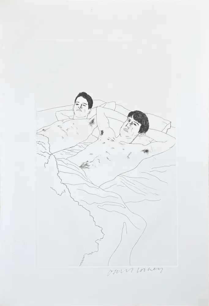Radierung Und Aquatinta Hockney - Illustrations for Fourteen Poems from C.P. Cavafy: In Despair