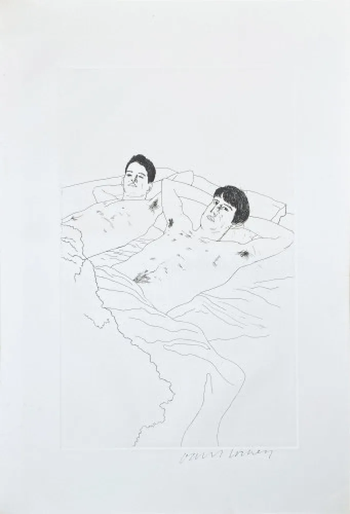 Radierung Und Aquatinta Hockney - Illustrations for Fourteen Poems from C.P. Cavafy: In Despair
