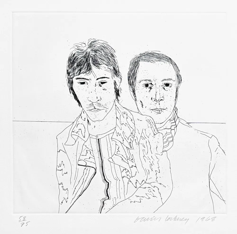 Radierung Hockney -  Ossie and Mo