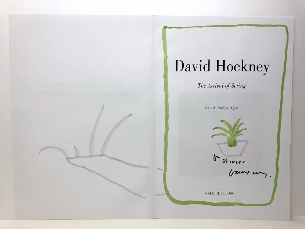 Keine Technische Hockney - The arrival of the spring. Dessin à l'aquarelle. Signé