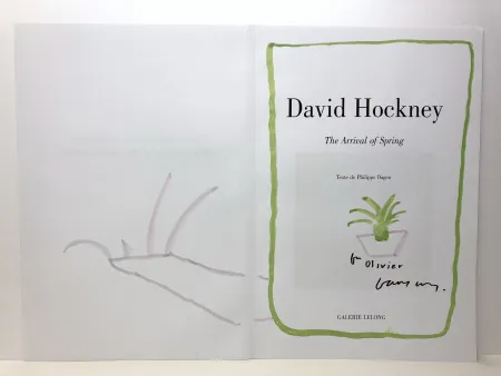 Keine Technische Hockney - The arrival of the spring. Dessin à l'aquarelle. Signé