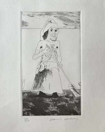 Stich Hockney - The Enchantress in her garden