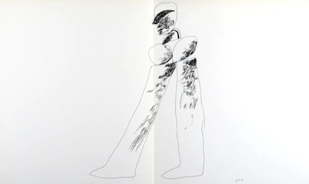 Lithographie Hockney - Walking Man, 1964